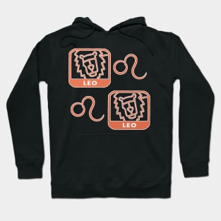 Leo Birth Sign - Orange Hoodie